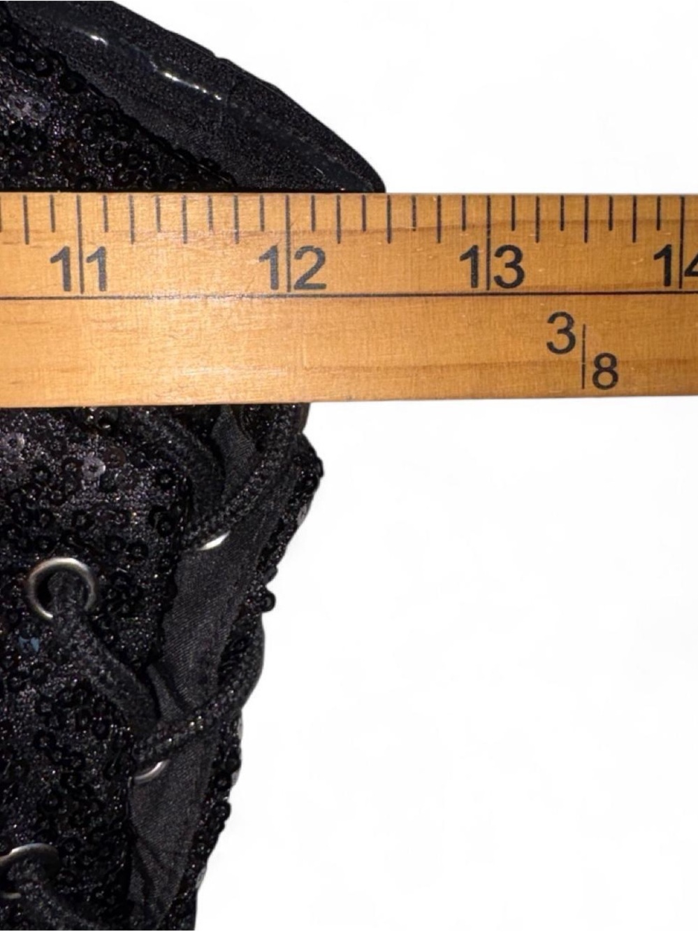 Black Sequin Lace-Up Bodycon Dress - Picture 5 of 9